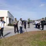 Bird Walk with students in Environmental Birding class at Gulf Coast State College Spring 2024